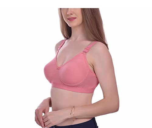 Image of Viral Girl Women's Wire-Free Cotton Hosiery Bra | Non-Padded, Full Coverage, Adjustable Straps | Soft Comfortable Innerwear with Hook & Eye Closure for Everyday Use