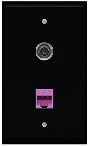Presa A Muro Riteav 1 Porta Ethernet CAT6 Blu: Connessione Tool-less, Piastra Inclusa, Viti Di Fissaggio