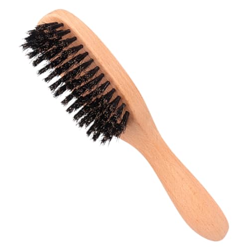 WOFASHPURET Wooden Handle Beard Brush Bristles Grooming Tool for Men Beard Care Kit