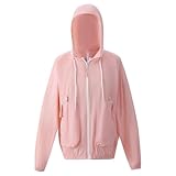 Cooling Jackets for Men & Women usb Rechargeable with Fan Air Conditioned Vest 3 Speed Adjustable Sun Protection 2025 Hot Weather Work Outdoor Hiking Fishing Vests Hooded,01# Pink,XL