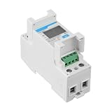 DDSU666 Contatore elettrico monofase 80A montato su guida DIN 220-240V con RS485 per monitoraggio intelligente di energia solare e ricarica EV, bianco, 98 x 36 mm