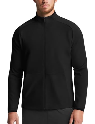 Amazon.com: Mens Zip Up Jacket Athletic Workout(Black,S