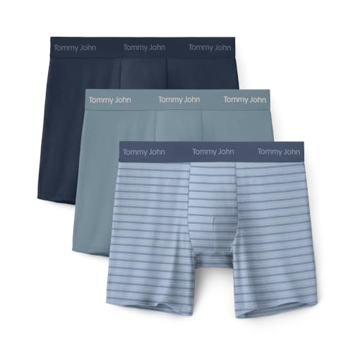 Image of Tommy John Men's Luxe Modal 6 inch Mid-Length Boxer Brief Underwear 3-Pack