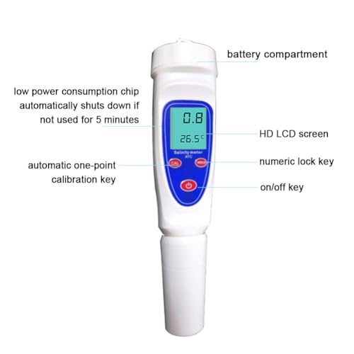 Réfractomètre de salinité LCD pour corriger la température et mesurer précisément
