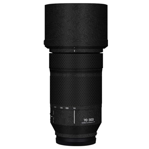 Film vinyle pour Lumix S 70-300mm protection autocollante de contour d'objectif photo noir brillant
