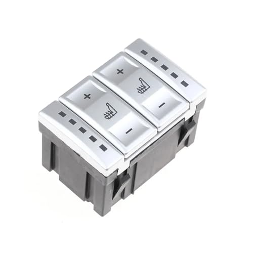 Interrupteur chauffant de siège auto bouton commande argenté 6M2T-19K314-AC