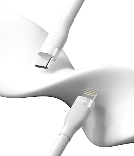 Cordon Lightning Ringke USB C blanc de 2m pour recharger confortablement votre iPad depuis le canapé