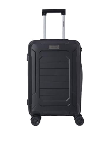Image of Wildcraft Safara Mercury Hard Trolley Large Luggage | Durable Polycarbonate Shell | 360 Spinner Wheels | Telescopic Handle | Lightweight Check-in Travel Suitcase, Black