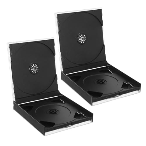 BUTIFULSIC 2pcs Portable Dvd Holders Transparent Plastic CD Storage Boxes Compact and Lightweight CD Organizer Protective Case for Secure and Organized Media Storage for Home and Travel Use