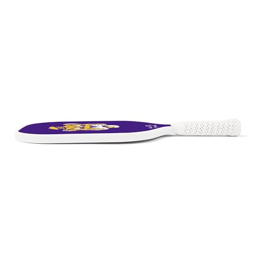 Image of LSU Pickleball Paddle | Officially Licensed Collegiate Pickleball Paddle | Honeycomb Polymer Core | Graphite Face | Premium Leather Grip | Lightweight