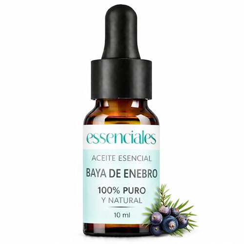 ESSENCIALES Aceite Esencial de Baya de enebro 10 ml – 100% Puro y Natural – Ideal para Difusor y Aromaterapia