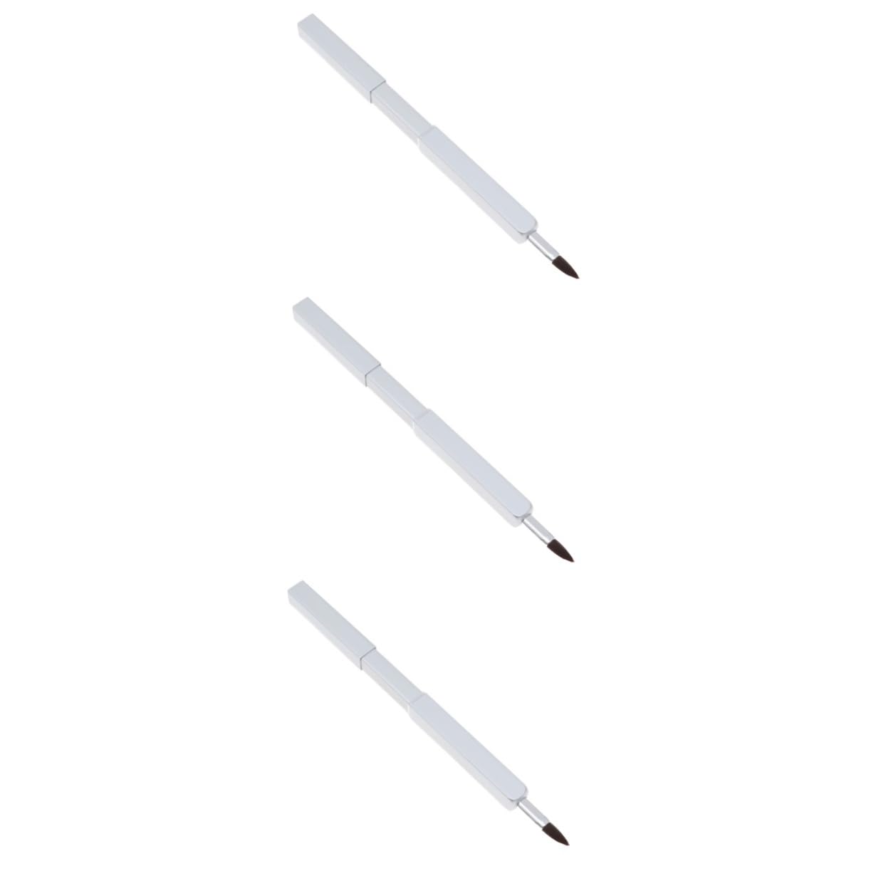 IWOWHERO 3pcs Lipstick Applicator Retractable Lip Brush Portable Makeup Brush Ideal for Daily Salon Use