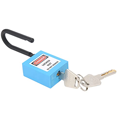 Serrure d'étiquetage de consignation, cadenas électrique Cadenas industriel Cadenas de sécurité isolé Serrure de consignation 38mm pour serrure électrique pour serrure hydraulique(bleu) Cover