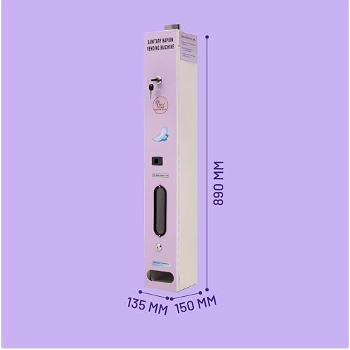 Image of By VP Industries (Manual Operated | Capacity-50 Pads) Sanitary Napkin Vending Machine Vartical| Operates by inserting a 5 Rs coin and rotate a knob @ 360 degrees to dispense a napkin
