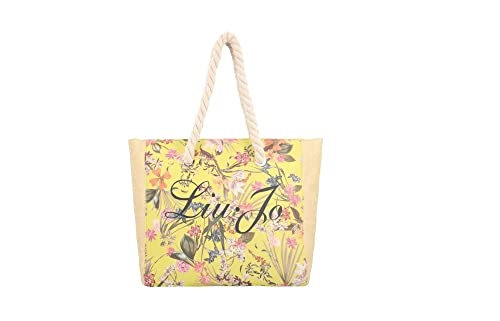 Borsa mare Liu Jo shopper canvas stampa tropicale