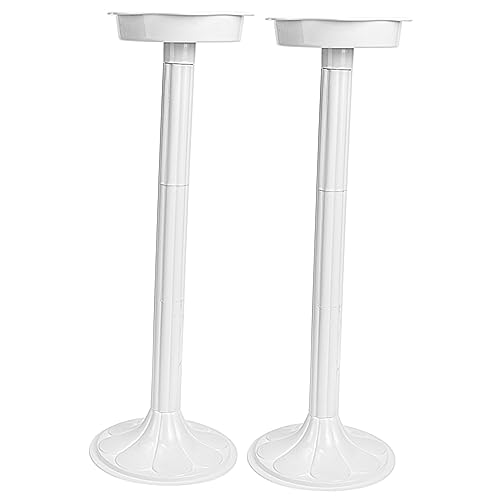HEALEEP 2pcs White Roman Column Statue Wedding Party Road Guide Pillars Outdoor Decoration Plant Pot Stand Versatile Flower Holders for Ceremony and Home Decor