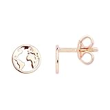 0 XENOX Ohrringe XS3163R Damen Ohrstecker Welt Erde Sterling-Silber 925 Rose