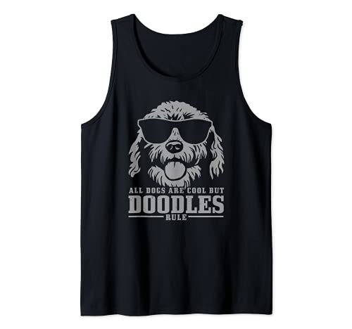 Goldendoodle Labradoodle All Dogs Are Cool But Doodle Rule Tank Top, Black
