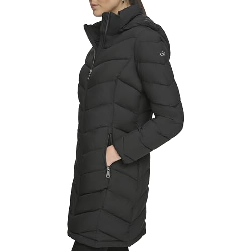 Calvin Klein Women's Classic Hooded Zip Front Puffer Coat - Image 4