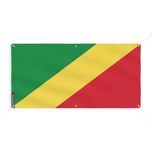 Drapeau république du Congo 100x200 pour célébrations culturelles et événements