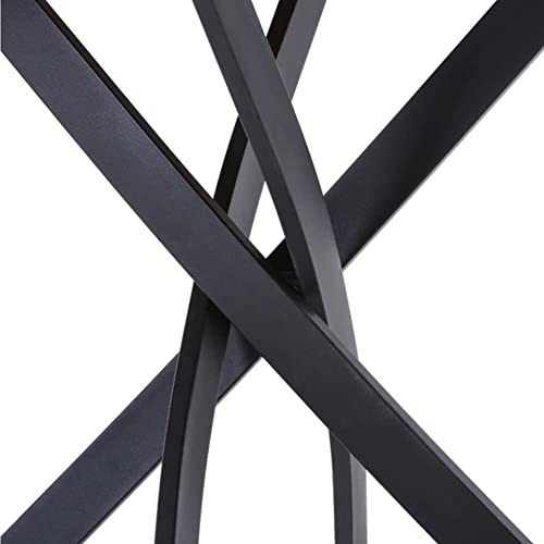 Niern Wood Dining Table With Black Metal Legs, 47" Modern Rectangular Kitchen Table For Kitchen Dining Room Kitchen,Brown #TOP6