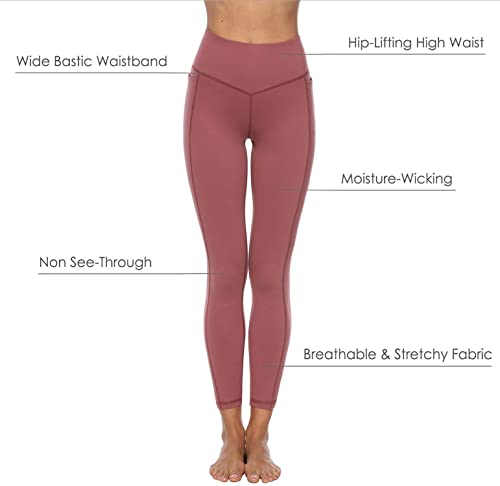 JOYSPELS Women's High Waisted Gym Leggings - Tummy Control Yoga Pants Full Length or 7/8 Length or Capri Leggings with 2 Side Pockets for Gym, Yoga, Workout, Running, Daily Leisure - Image 5