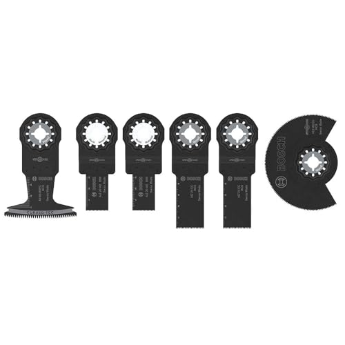 Bosch Juego de 6 piezas de madera y metal blando (para metales no ferrosos, tableros recubiertos de plástico, 134 x 103 mm, multiherramienta accesorio profesional)