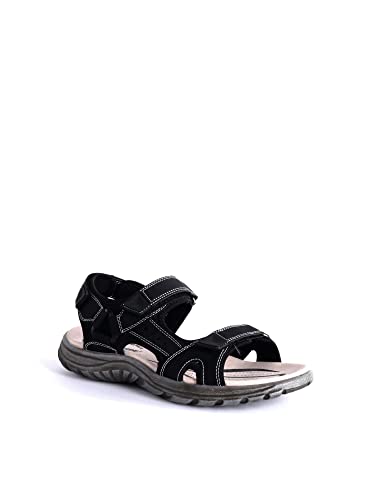Valleverde Sandalo Uomo Tessuto e Pelle 54801 Nero...