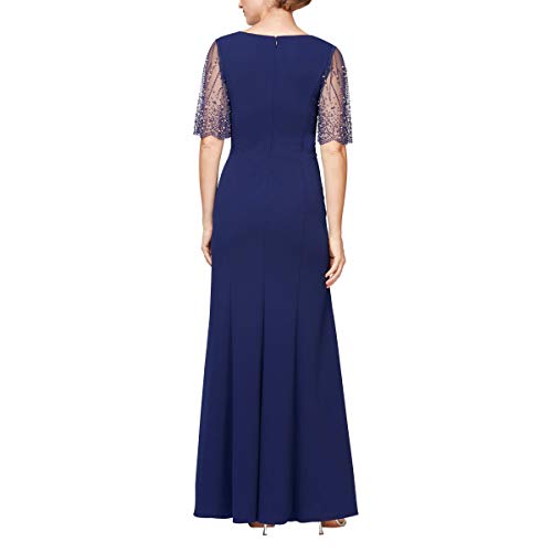Image of Alex Evenings Women's Long Dress with Knot Front Detail