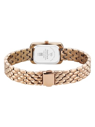 Image of Fastrack Vyb Aurora with Quartz Analog Rose Gold Dial Rose Gold Alloy Strap Watch for Girls - FV60128WM02W