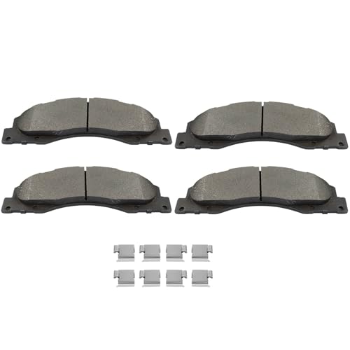 Image of SCITOO D1328 Front Metal Brake Pads Sets w /Hardware Replacement For Ford For E-150 08-14,For Ford For E-250 08-14,For Ford For E-350 Super Duty 08-19 21,For Ford For E-450 Super Duty 08-19 21