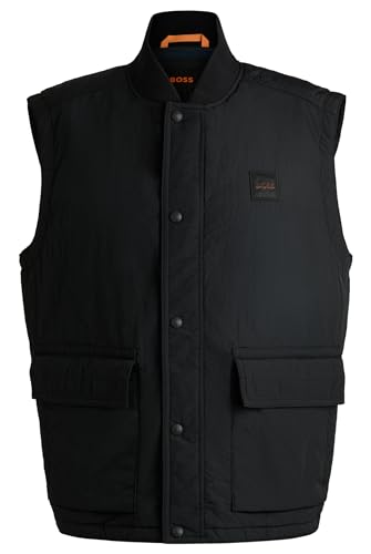 BOSS Mens Ocomo1-W Logo-Badge Gilet with a Water-Repellent Finish