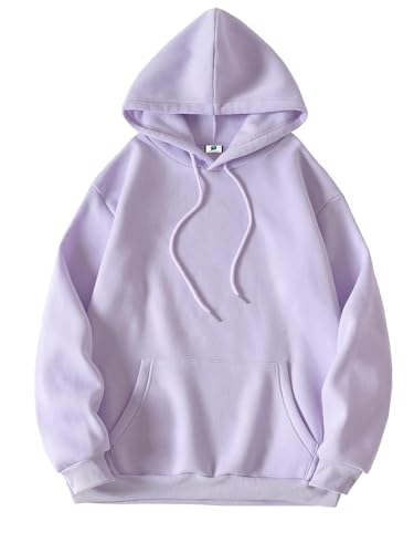 Image of SXV STYLE Hooded Pullover Solid Plain Unisex Cotton Oversized Baggy Sweatshirt Hoodie