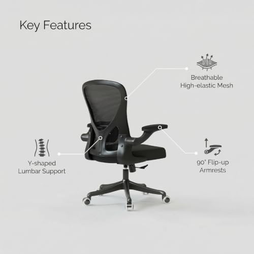 Image of Ergonomic Office Desk Chair High Back Mesh Computer Chair Adjustable Chair