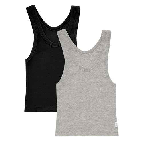 Hanes Women's Originals Rib Crop Tank Top 2-Pack, Comfywear