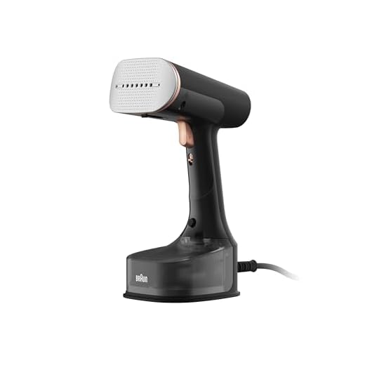 Braun QuickStyle 7 GS7077BK, Stiratore Verticale con Tecnologia Dual FreeGlide 3D e Piastra Riscaldata, con Riscaldamento Rapido, Vapore 35 g/min, Capacità 250 ml, Cavo 3 m, 1600W, Nero