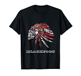 Blackfoot Native American Indian Flag Money Headress T-Shirt