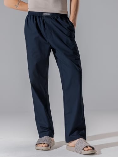 Image of DAMENSCH Relaxed Fit Premium Cotton Casual Style, Dual Pockets, Ultra light, Breathable, Anti-Bacterial, Stretchable, Soft Comfortable, Lounge Pyjamas For Men