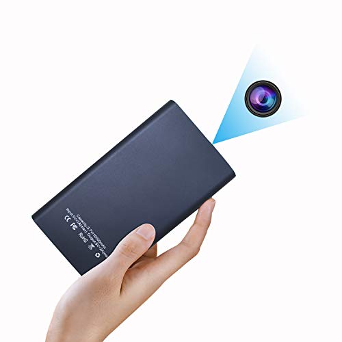 Jigayao 1080P 10000mAh WiFi Camera Power Bank with Motion Detection, Night Vision, Portable Nanny Cam Mobile Charger Home Security Camera Hawaii 