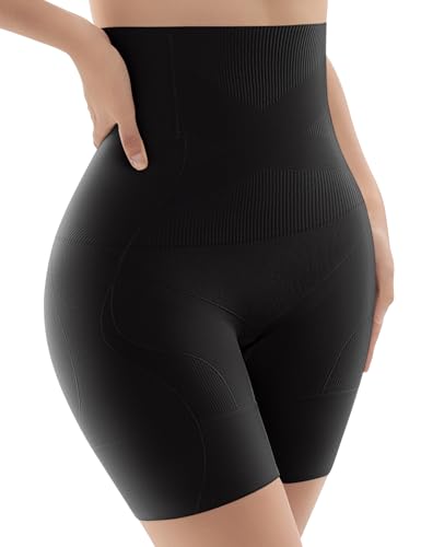 Image of KLVEE Shapewear for Women Tummy Control, High Waisted Body Shaper Shorts Butt Lifting Thigh Slimmer Shapewear