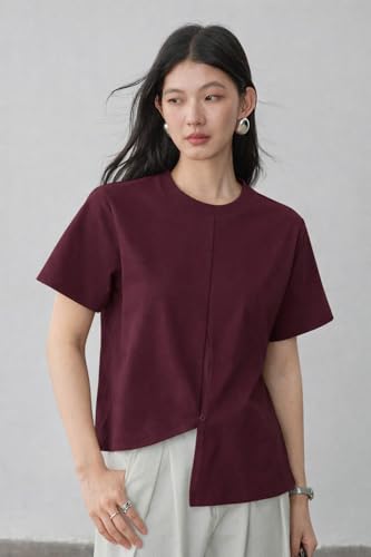 Image of Zilcon Woman Half Sleeve Round Neck Womens Tops Beach Vacation Fashion Clothes Casual Summer Spring Winter Fall Outfits Tops