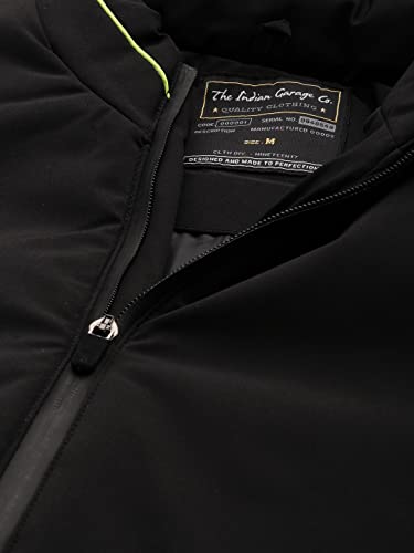Image of The Indian Garage Co Men Slim Fit Solid Puffer Jackets