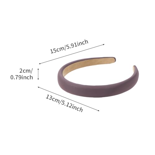 4 Pcs Padded Headbands Women Head Bands Hair Accessories for Women Wide Plain Headbands Soft Sponge Headband for Face Washing Makeup Removal - Image 2