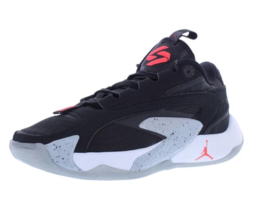 Nike Luka 2 Big Kids' Shoes (DZ3498-006, Black/Wolf Grey/White/Bright Crimson) Size 5