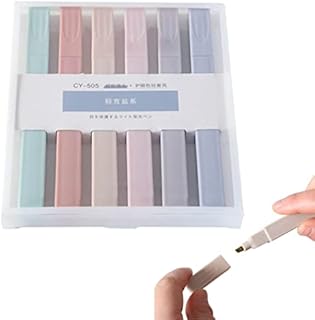 Pastel Highlighter Stationery Set | Aesthetic Cute Highlighters Assorted Colors | Mild Soft Chisel Tip Marker Pens for Drawing or Note Taking School Supplies