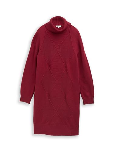TOM TAILOR Damen 1049141 Loose Fit Strickkleid, 39063-Rumba Red Melange, 40