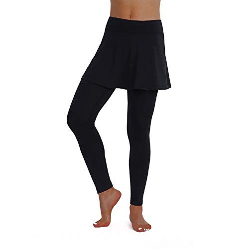 image for ANIVIVO Skirted Yoga Legging for Women,Skirted Capri Tennis Leggings P