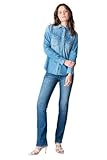 Coupe : droite Le Temps des Cerises Chemise en Jeans Juanita Bleu délavé