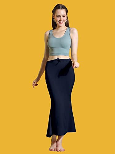 Image of Amazon Brand - Anarva Women Cotton Blended Saree Shapewear Regular Petticoat Skirt For Saree