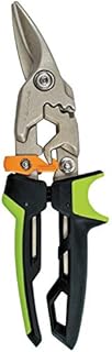 Fiskars Nożyce do cięcia blachy, Prawostronne, Do 40% więcej mocy, Długość 24,7 cm, Stal ulepszana cieplnie/ tworzywo, Czarny/ zielony/ pomarańczowy, PowerGear, 1027208